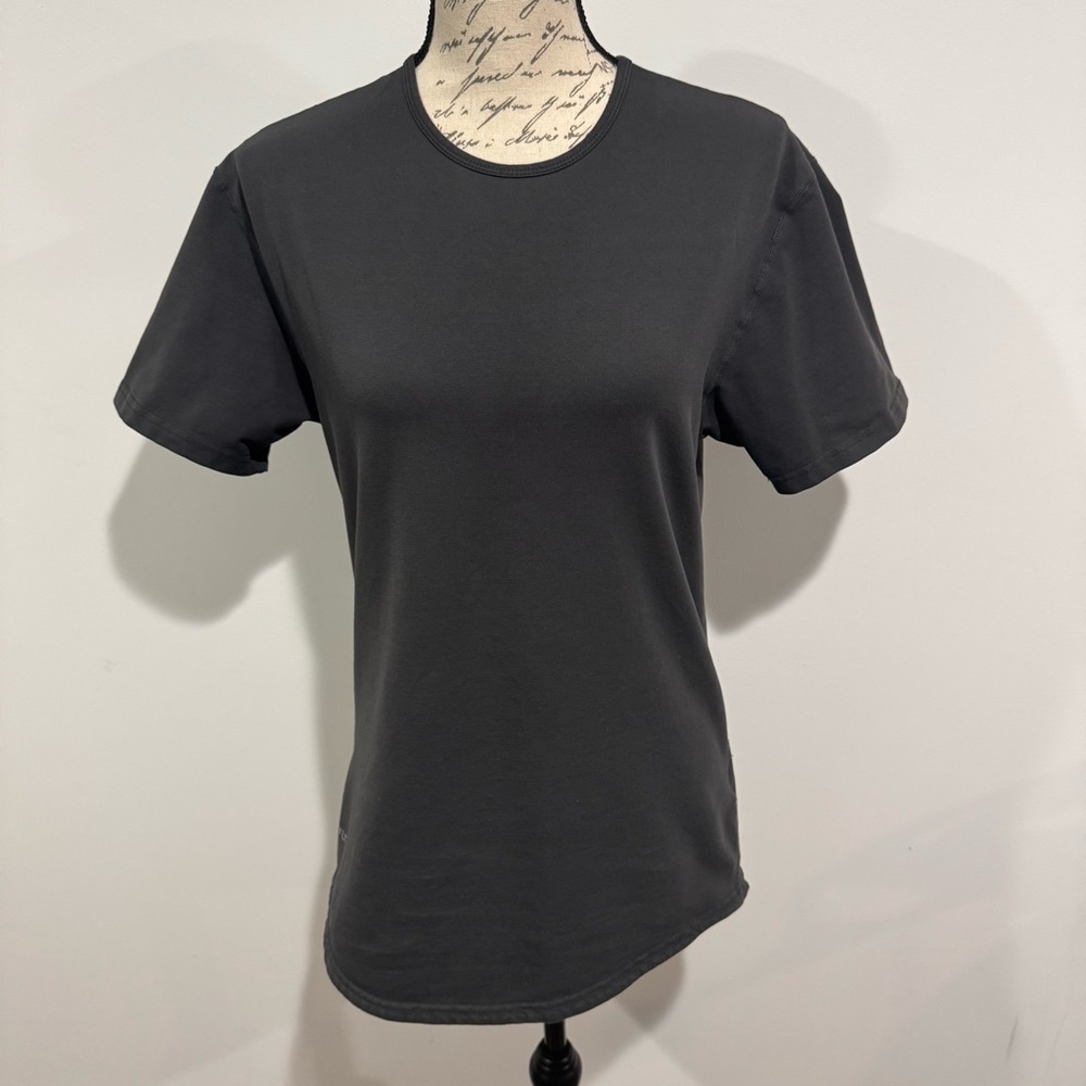 BYLT Basics Drop Cut Lux Short Sleeve TShirt Charcoal Gray Men’s Size Small - Picture 2 of 10